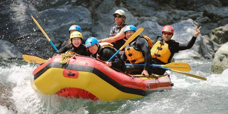 Whitewater rafting gear guide illustration